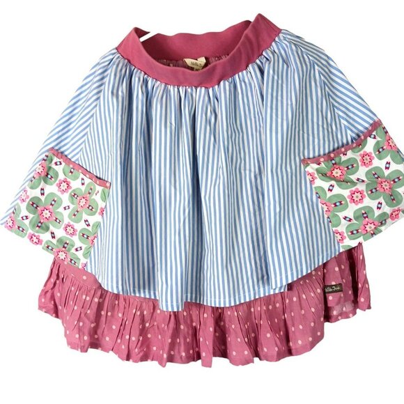Matilda Jane Country Skirt Layered Tiered Ruffled Pockets Stripe Sm Countrycore - Picture 1 of 9